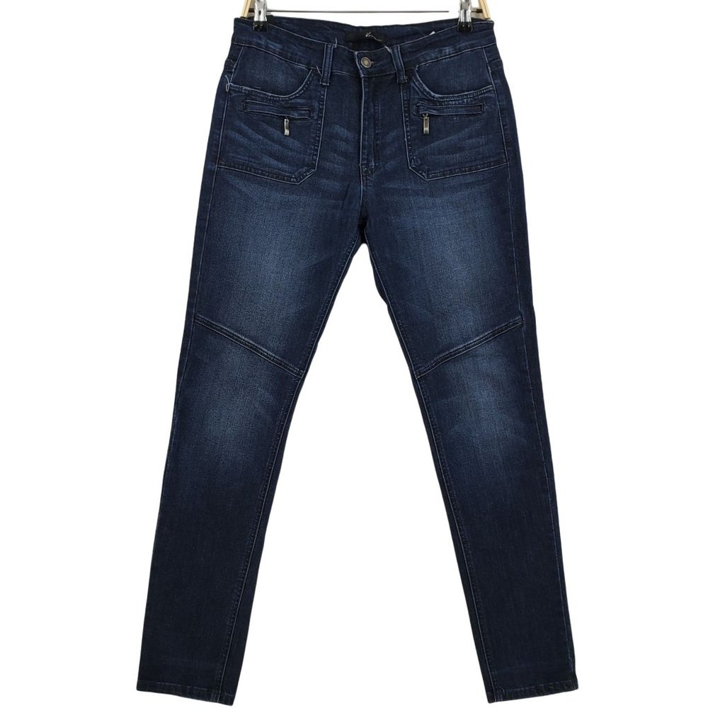 Kancan Blue Dark Wash High Rise Skinny Jeans